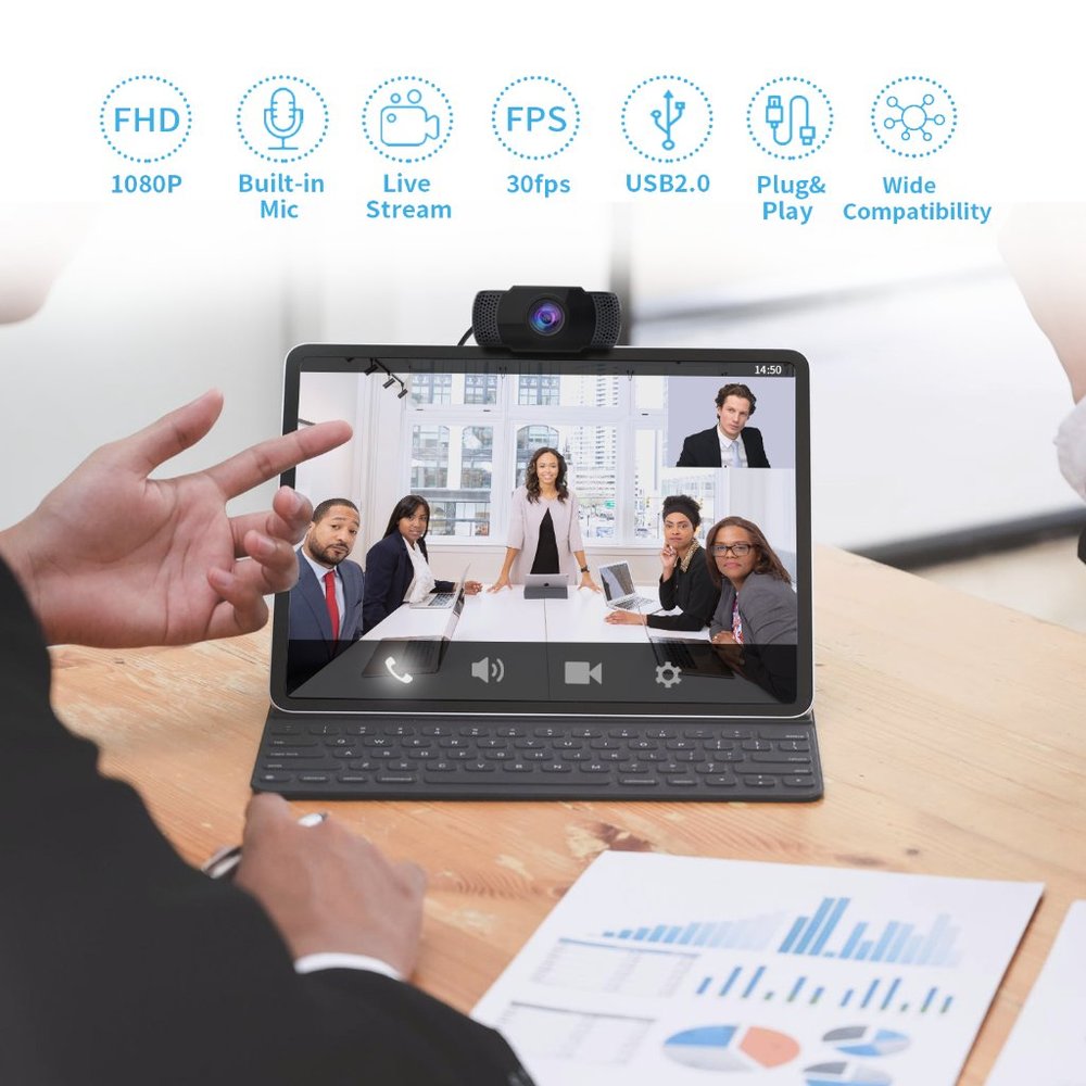 Wansview Full HD Webcam 1080P 101 Camera